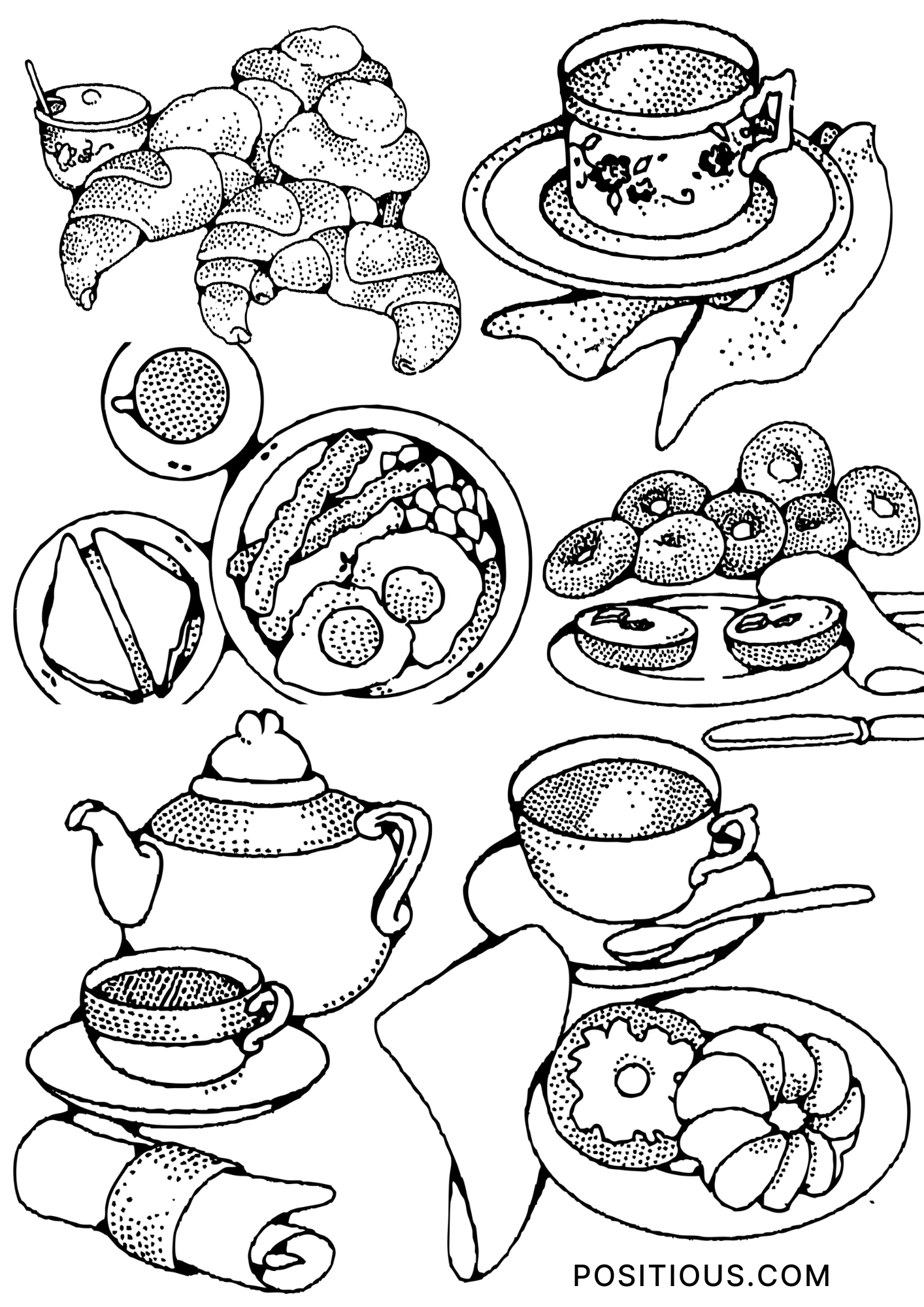 Free Printable Breakfast Coloring Page